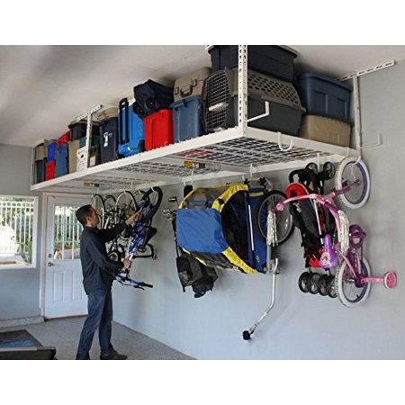 SafeRacks 4ft x 8ft Overhead Garage Storage Rack for Home Garage